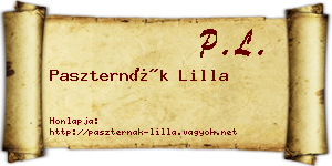 Paszternák Lilla névjegykártya