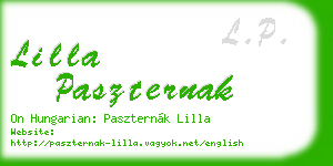 lilla paszternak business card